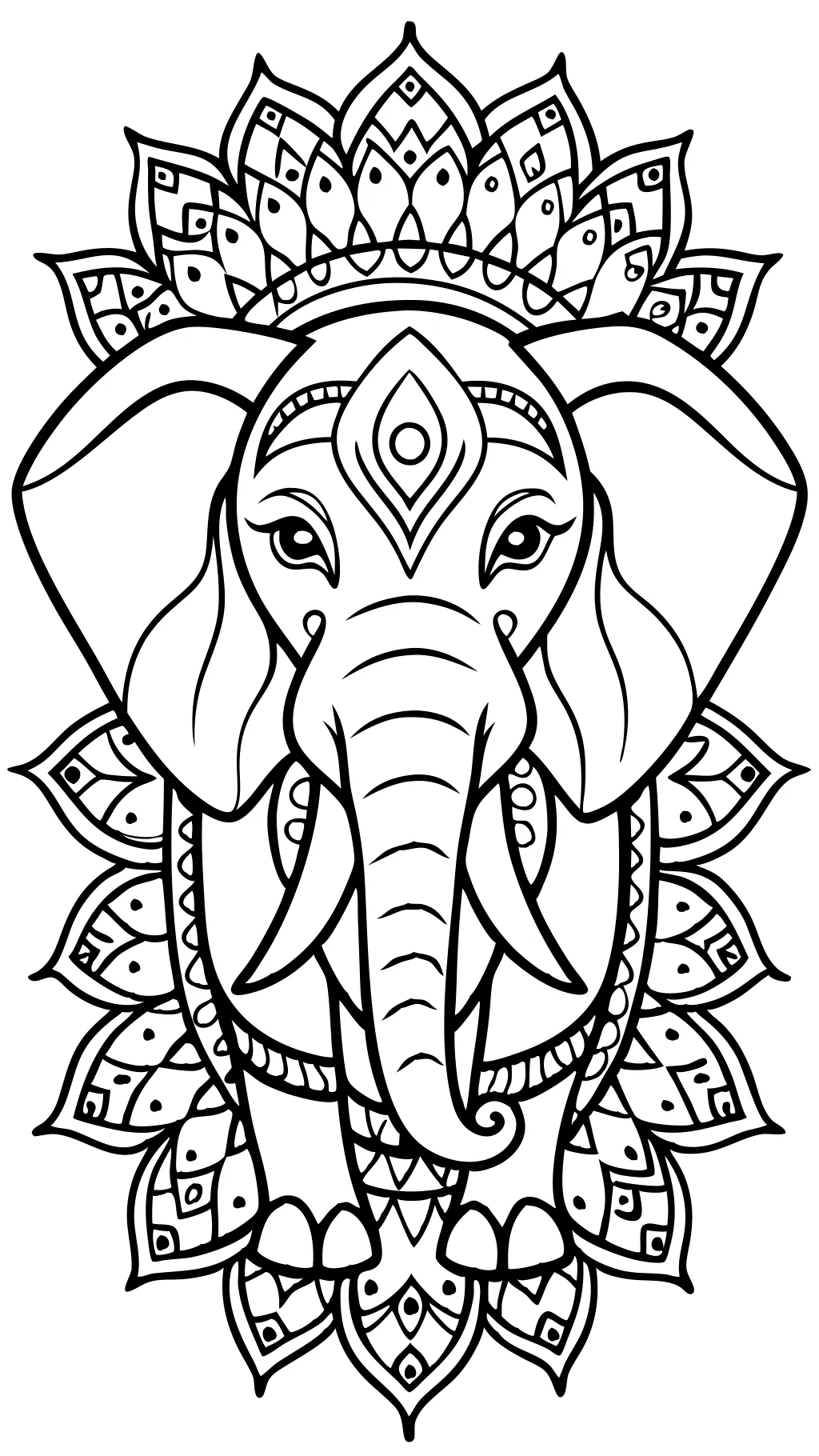 coloriage adulte éléphant